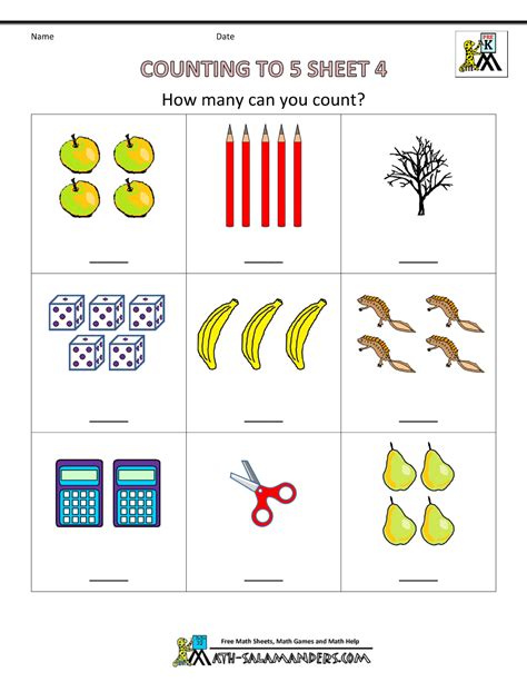 counting worksheets for kindergarten|Kindergarten Math Worksheets .